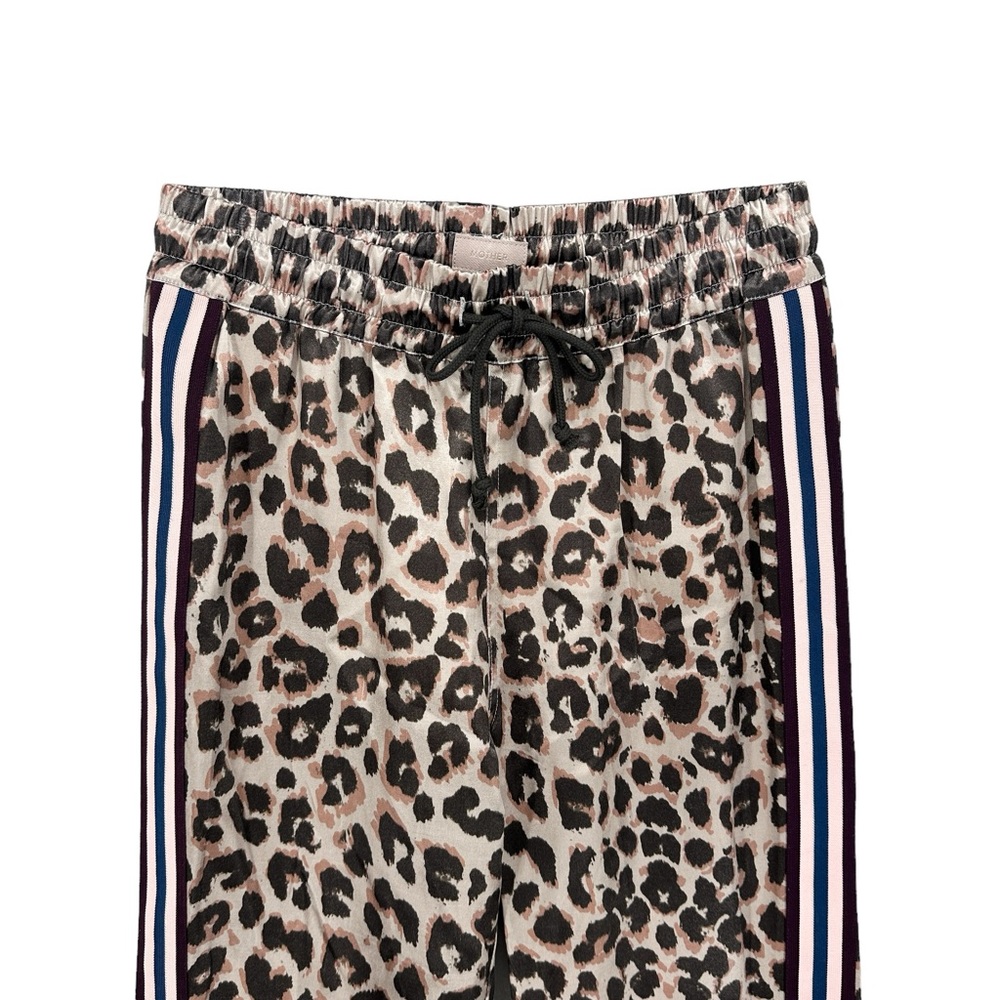 MOTHER Leopard Print Ankle Pants with Stripes - Picture 3 of 9